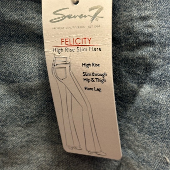 Seven7 Size 16 Felicity High Rise Slim Flare Jeans NWT - Picture 2 of 11